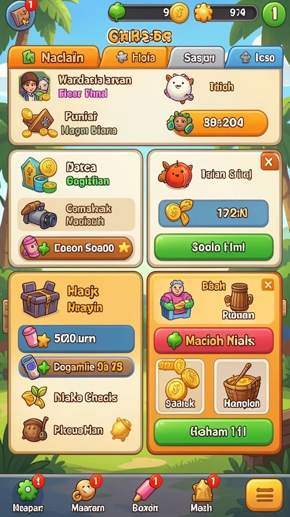 Screenshot menunjukkan dunia petualangan yang menakjubkan.