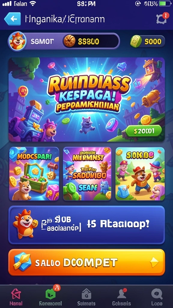 Tampilan awal yang menarik dan intuitif.