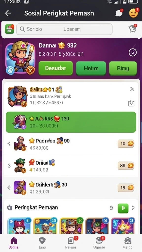 Interaksi sosial antar pemain yang memikat.