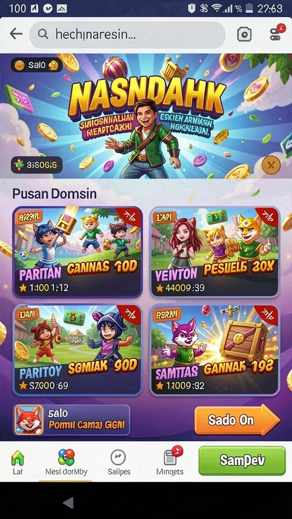 Berbagai pilihan permainan yang menantang dan seru.