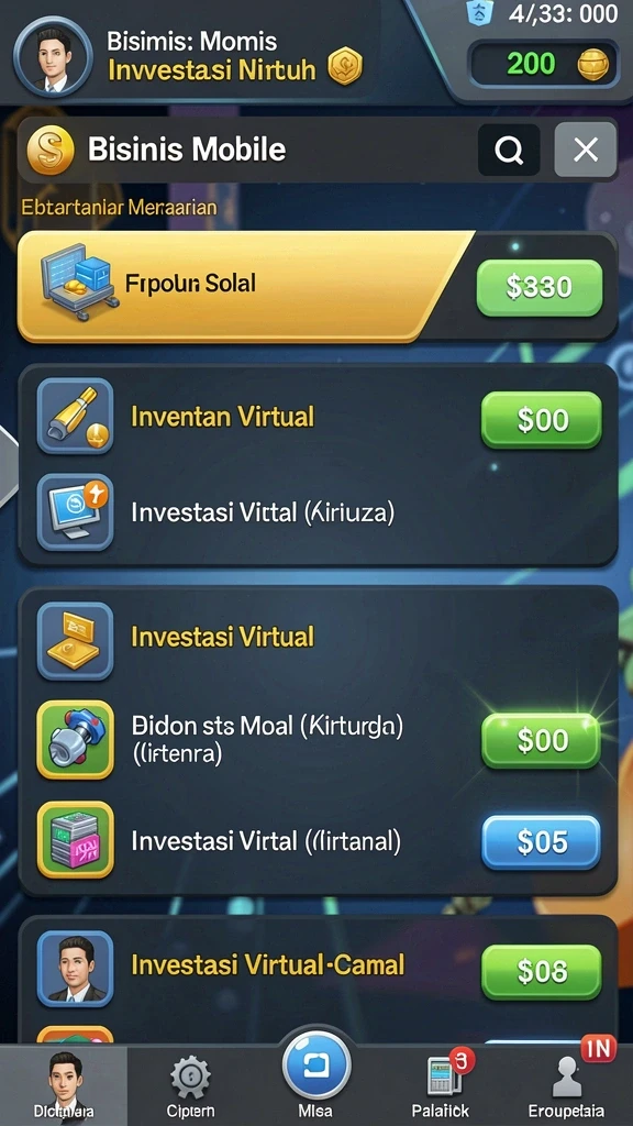 Tampilan antarmuka utama IDRGAME yang menarik.