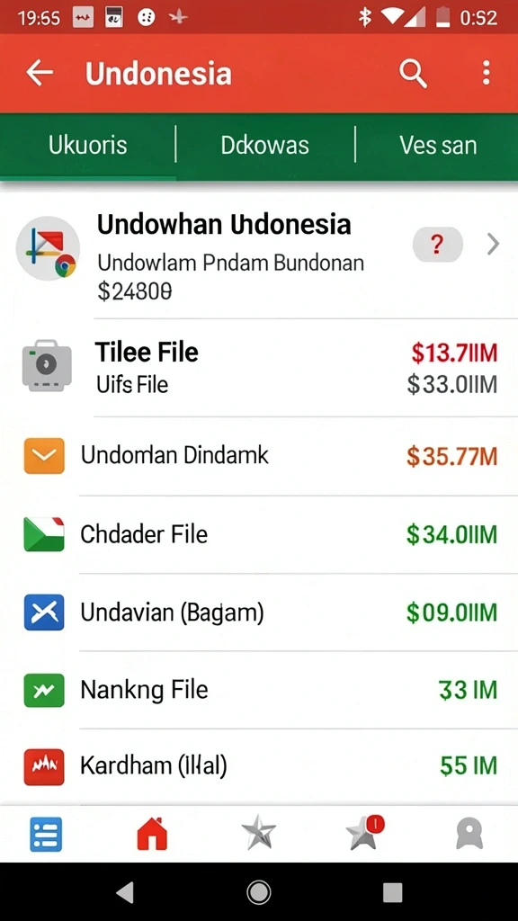 Tampilan antarmuka aplikasi yang intuitif.