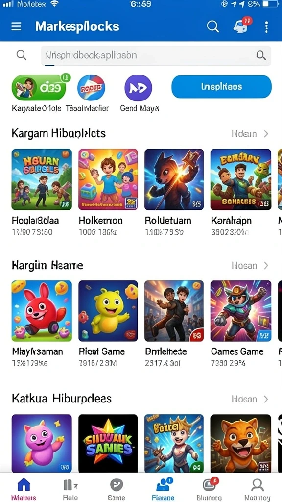 Tampilan karakter yang menarik dan beragam.