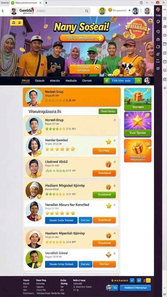 Screenshot menunjukkan karakter utama dalam pertarungan epik.