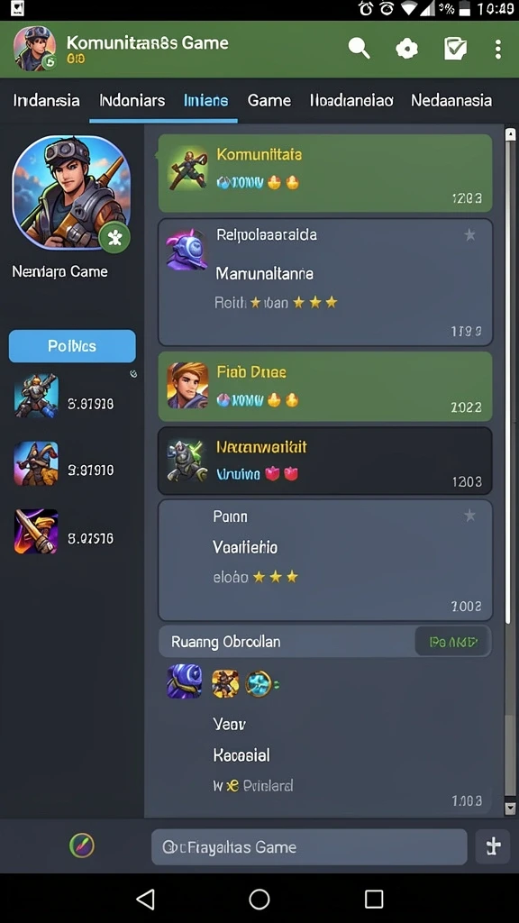 Screenshot menunjukkan karakter utama dalam mode petualangan.