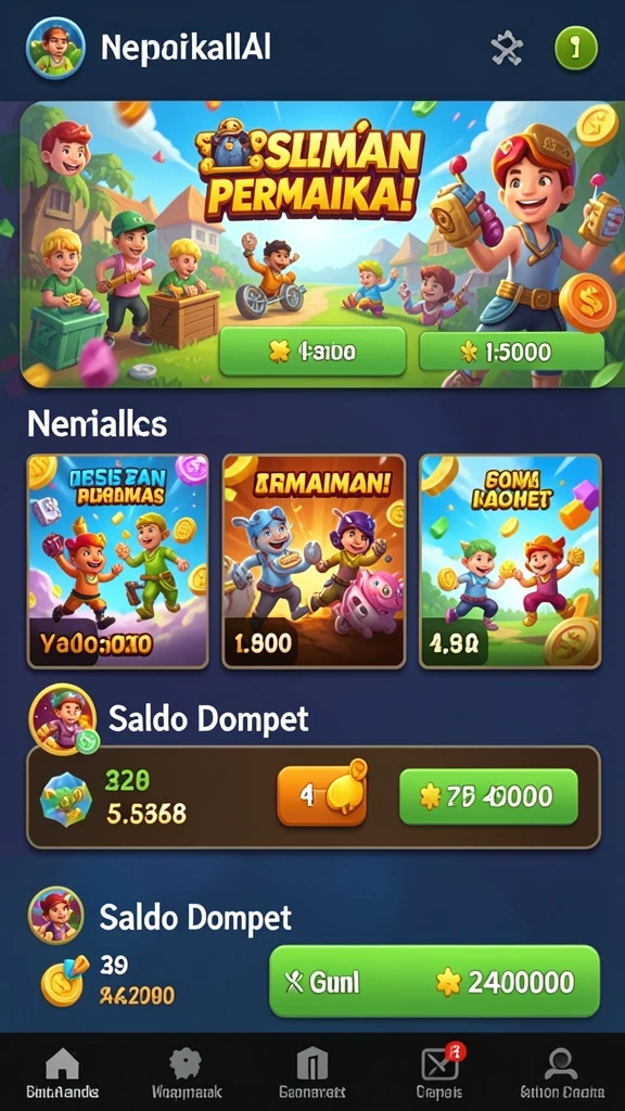 Level permainan yang beragam dan menantang.