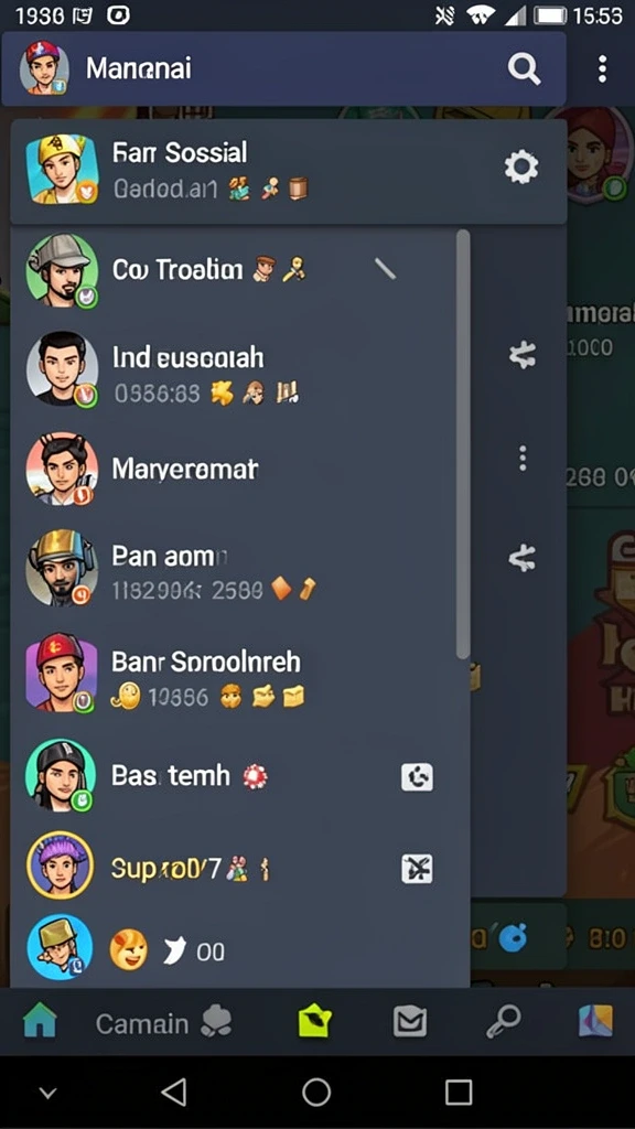 Tampilan awal game dengan karakter menarik.