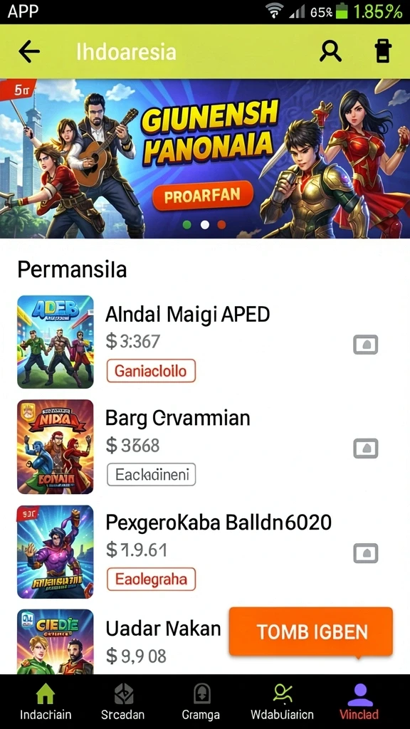 Tampilan awal SUPER33 yang menarik dan intuitif.