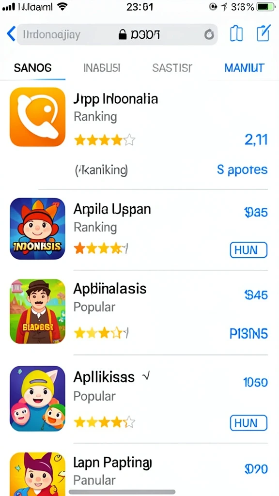 Screenshot fitur mode permainan terbaru.